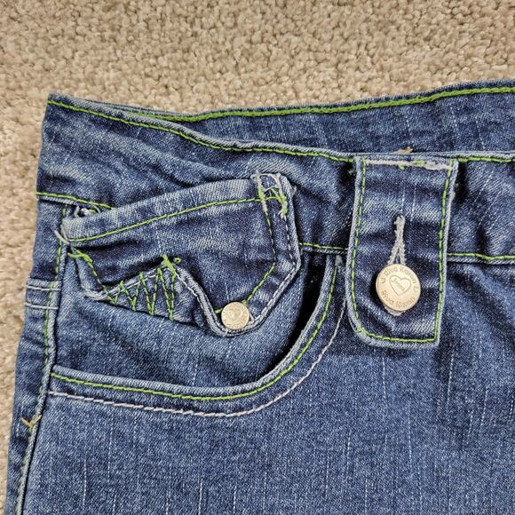 Riva Karen Jeans Skirt Womens L Blue Denim A Line Rodeo Western Casual Pockets - Picture 5 of 16